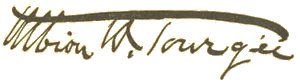 Author signature. Albion W. Tourgée.