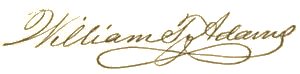 Author signature. William S. Adams.