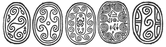THE SPIRAL DECORATION OF SCARABS.