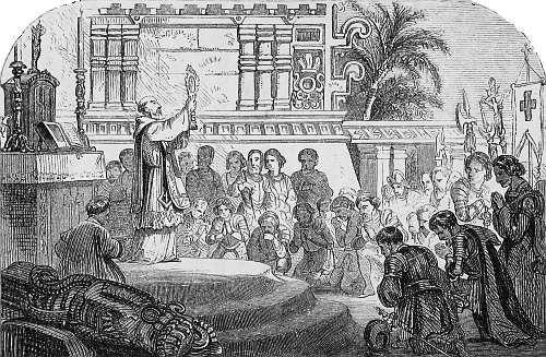 THE FIRST MASS IN THE TEMPLES OF YUCATAN.