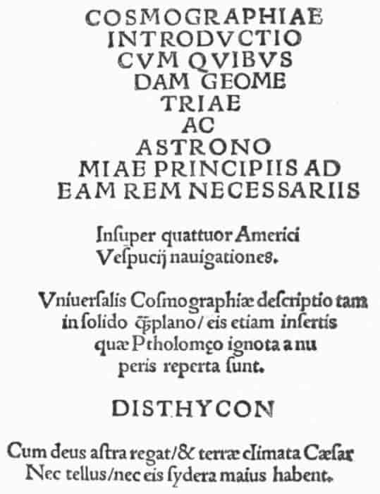 TITLE OF THE COSMOGRAPHIÆ INTRODUCTIO.
