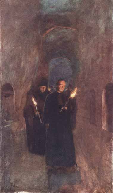 Procession in Catacomb