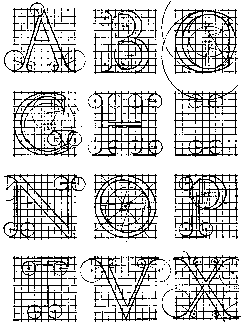 1. ALPHABET AFTER SERLIO. RECONSTRUCTED BY ALBERT R. ROSS
