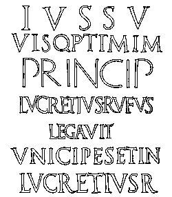 13. ROMAN CAPITALS FROM INSCRIPTIONS. FROM RUBBINGS. F.C.B.