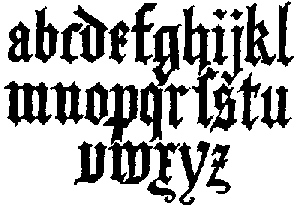 145. GERMAN BLACKLETTERS. FROM MANUSCRIPTS