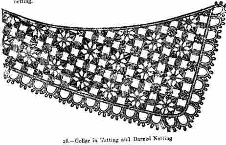 Collar in Tatting and Darned Netting