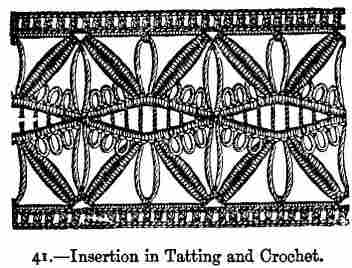 Insertion in Tatting and Crochet.