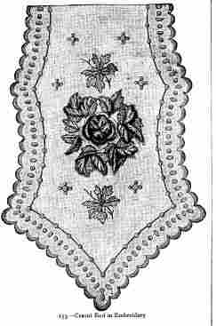 Cravat End in Embroidery