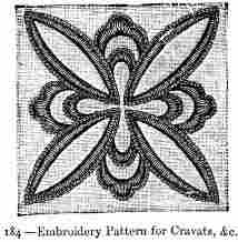 Embroidery Pattern for Cravats, &c.