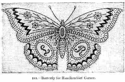 Butterfly for Handkerchief Corner