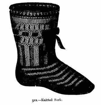 Knitted Sock.