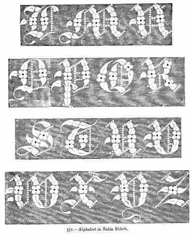 Alphabet in Satin Stitch.]
