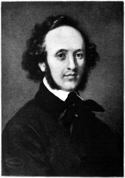 Portrait of Felix Mendelssohn.