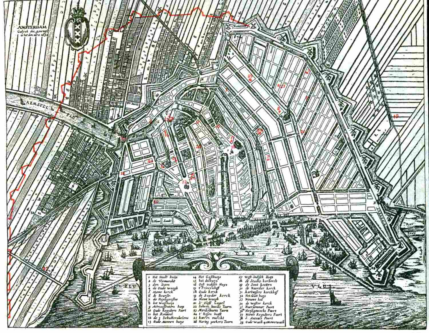 Plan of the City of Amsterdam about 1650