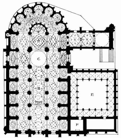 KEY OF PLAN OF SEGOVIA CATHEDRAL