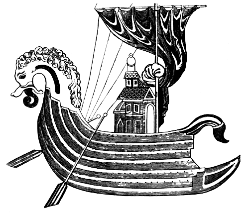 Anglo-Saxon ship. About 900 A.D.