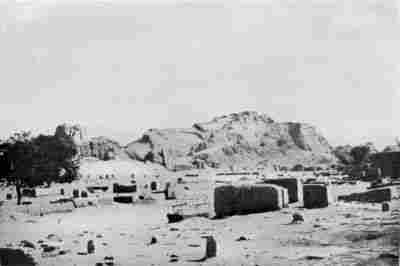 Graveyard and Kala-i-Dukhtar or Virgin Fort, Kerman.