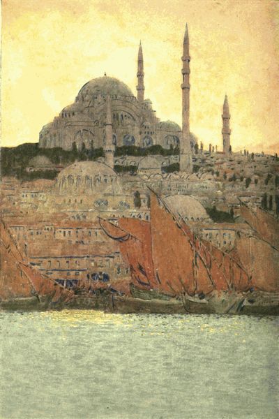 THE MOSQUE OF SULEIMAN AT CONSTANTINOPLE