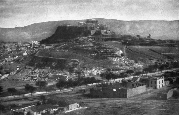 THE ACROPOLIS, WITH A VIEW OF THE AREOPAGUS AND MOUNT HYMETTUS, FROM THE WEST