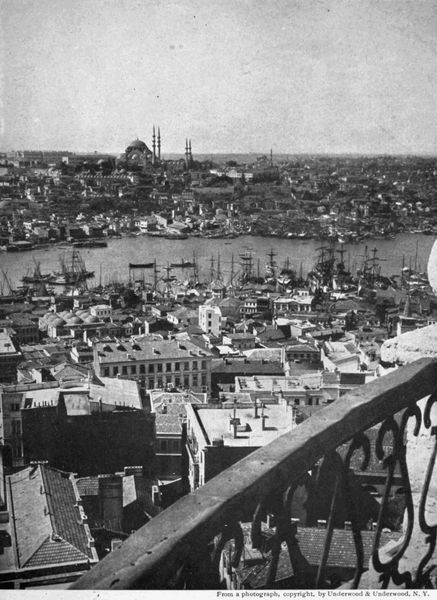 A VIEW OVER CONSTANTINOPLE SHOWING THE MOSQUE OF SANTA SOPHIA