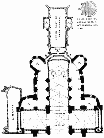PLAN OF TRIFORIUM OF THE CHOIR. From a Drawing by F. S. Waller, F.R.I.B.A.