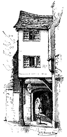 MEDIÆVAL HOUSE. From a Drawing by E. J. Burrow.