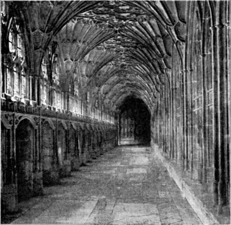 THE CLOISTER, SHOWING THE CARRELS OF THE MONKS