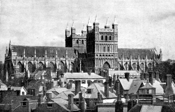 EXETER CATHEDRAL, FROM THE SOUTH.