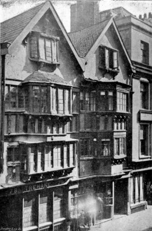 OLD HOUSES IN FORE STREET. A. Pumphrey Photo.