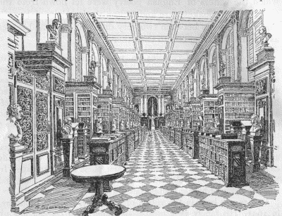 Illustration: LIBRARY AT TRINITY COLLEGE, CAMBRIDGE 