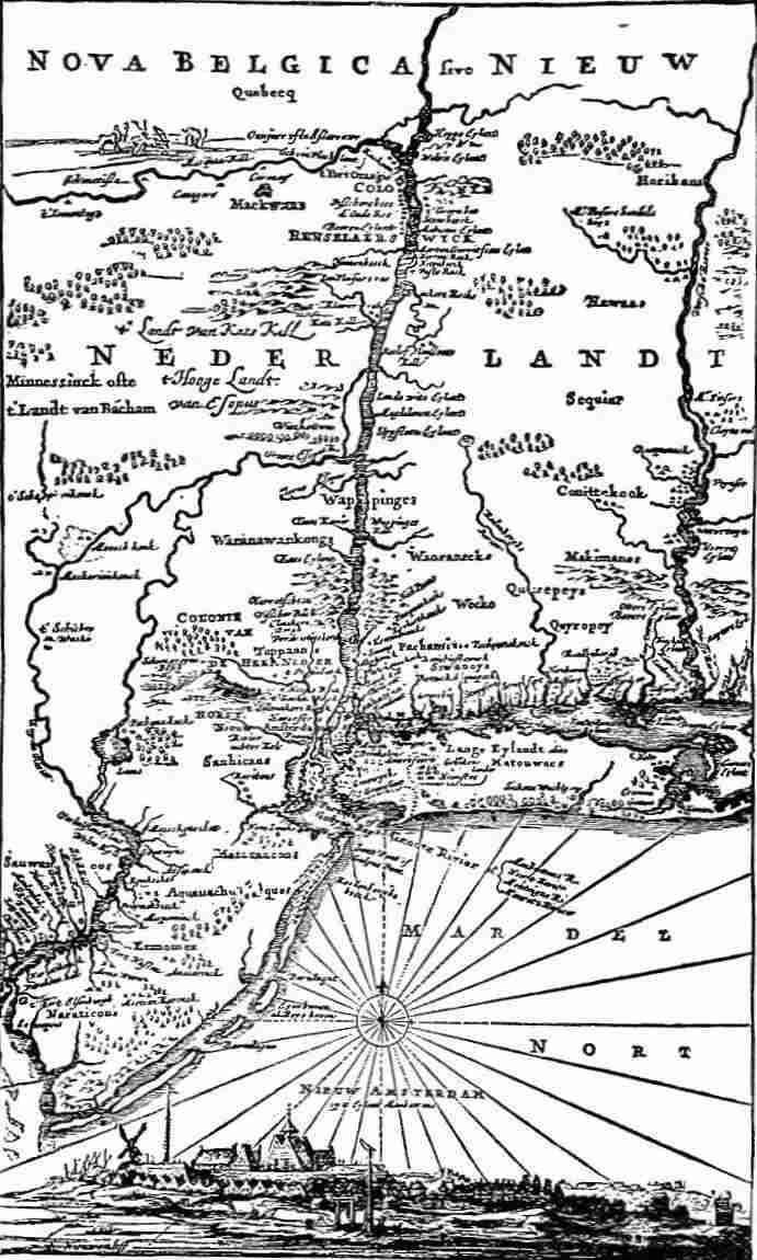 Van Der Donck's Map of New Netherland, 1656.