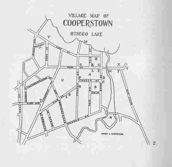 VILLAGE MAP OF COOPERSTOWN