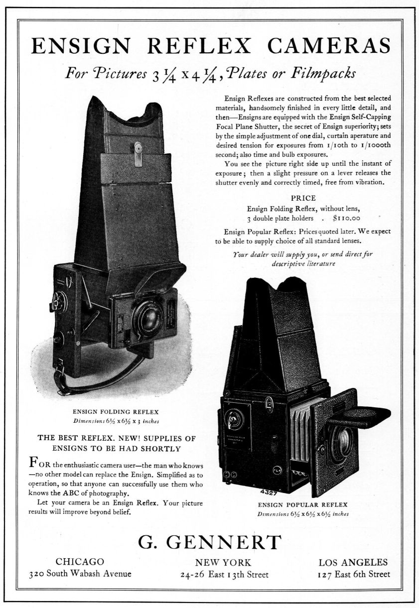 Advertisement: Ensign Reflex Cameras