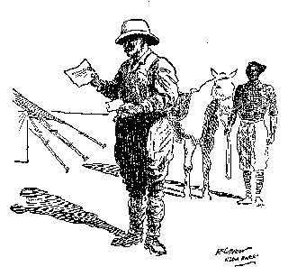 [Drawing: Reading the Report That He Had Been Killed]