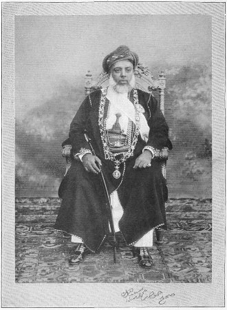 H.S.H. Hamud bin Muhamad bin Said, the Late Sultan of Zanzibar.