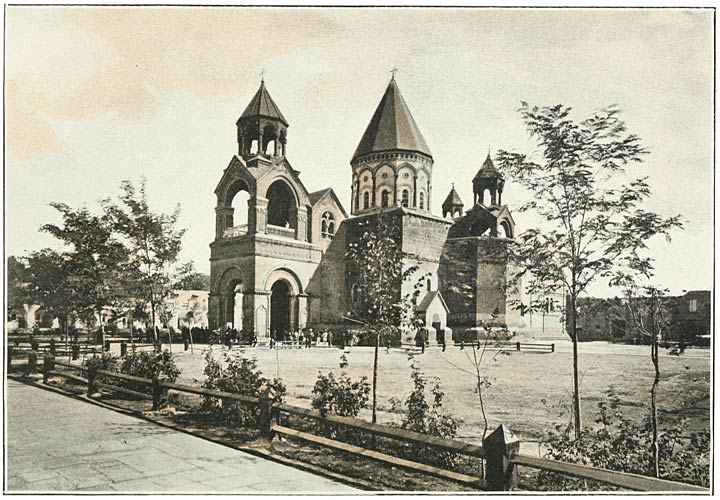 Fig. 49. Edgmiatsin: The Great Court and the Cathedral.