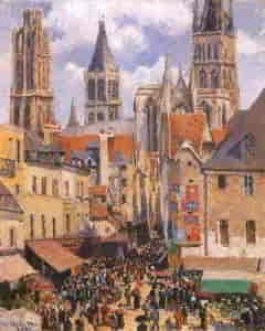 Pissarro - Rue de l'Epicerie, Rouen