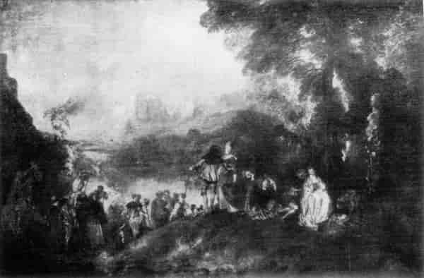 L'Embarquement pour l'Île de Cythère. Watteau.