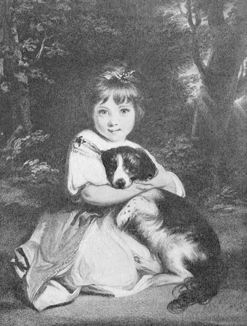 Young girl and a dog