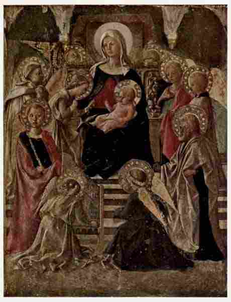 PESELLINO: MADONNA ENTHRONED WITH SAINTS AND ANGELS