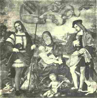 Madonna and Saints, with a Child Angel.