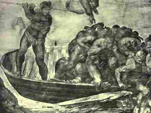 Charon's Boat: Detail from the Last Judgment.