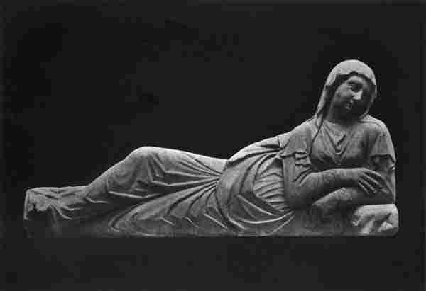 RECLINING FEMALE FIGURE FROM A TOMB (After the School of Arnolfo di Lapo. Florence: Collection Bardini)