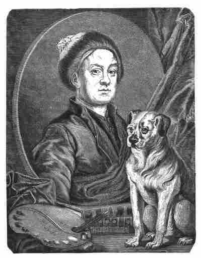 William Hogarth and his Dog Trump. By HOGARTH. In the National Gallery.