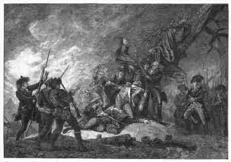 Death of Montgomery in the Attack of Quebec. By J. Trumbull. At Yale College. Copyright, 1879, by Harper and Brothers.