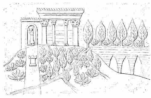 Fig. 42.—Temple in a Royal Park, Kouyundjik; from the British Museum.