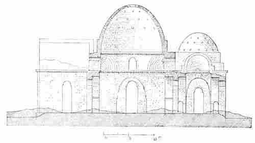 Fig. 54.—Section through the palace at Sarbistan; from Flandin and Coste.
