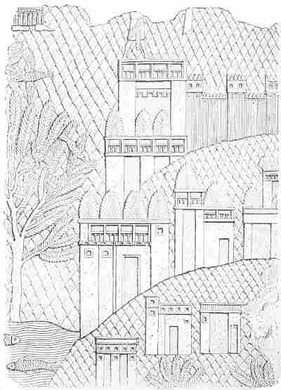 Fig. 76.—View of a palace; from Layard.