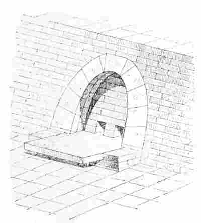 Fig. 94.—Sewer at Khorsabad, with elliptical vault; compiled from Place.