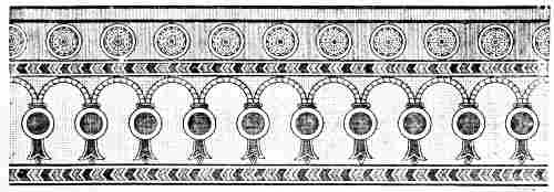 Fig. 117.—Ornament painted upon plaster; from Layard.